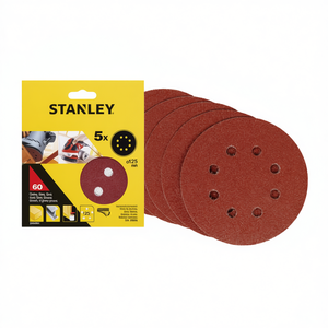 Stanley 125 mm pour disques de ponçage Velcro, accouplement rapide, multi-pack pour ponceuses excentriques - Product Image 2