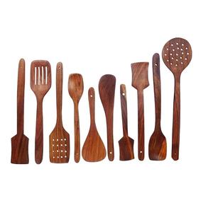 ช้อนไม้สำหรับสลัดแบบทำมือเป็นมิตรต่อสิ่งแวดล้อม - Product Image 3