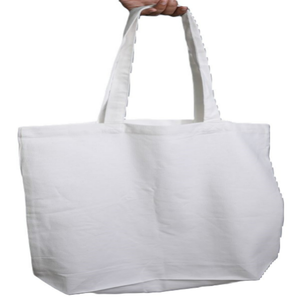 Sac fourre-tout élégant en toile de coton biologique pliable facile à transporter poignée supérieure recyclée conception de cordon écologique article promotionnel - Product Image 2