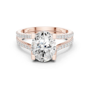 10K Colo Moissanite Anillo Solitario para Boda - Product Image 2