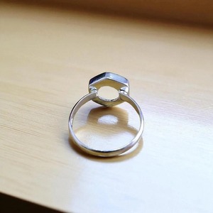 แหวนฝาหกเหลี่ยมเงินสเตอร์ลิง925แบบ DIY เปล่าอุปกรณ์ทำเครื่องประดับเงิน925การตั้งค่าว่างสำหรับนักออกแบบเครื่องประดับหัตถกรรม - Product Image 4