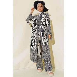 ชุดกิโมโนลำลอง2ชิ้นลายสีดำ - Product Image 1