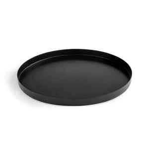 Classic Design Round Metal Handicraft Serving Tray Black Powder Coated with Tabletop Decorative Plate Food Storage Ramadan - Product Image 2