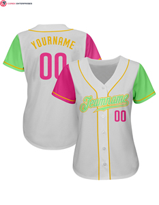 Maillot de baseball pour adulte, séchage rapide, respirant, 100 % polyester, col rond, grandes tailles, uniforme personnalisable imprimé - Product Image 2