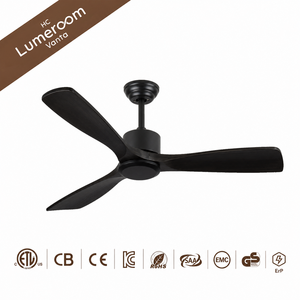 52 Inch Black Solid Wood Ceiling Fan Without <b>Light</b>, Downrod Mount, Reversible DC Motor, <b>Remote</b> <b>Control</b> for Bedroom - Product Image 6