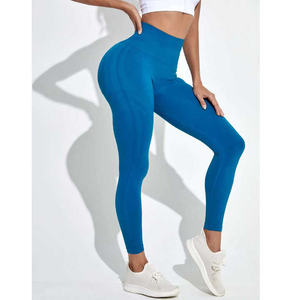 Medias de gimnasio de cintura alta para mujer con tela transpirable, mallas de Yoga de longitud completa para entrenamiento elástico - Product Image 6