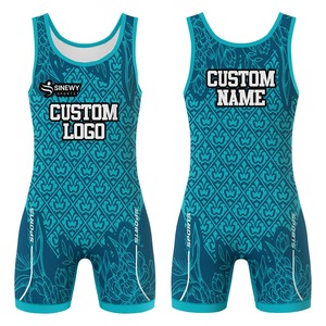 Sublimación personalizada Color Plus Size Men's Wrestling Singlets Body de secado rápido sin costuras a precio barato - Product Image 5