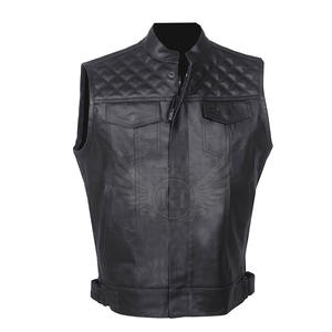 2024 gilet en cuir respirant à la mode conception supérieure personnalisée avec décoration de poche imprimer bonne qualité sans manches vêtements d'hiver - Product Image 5