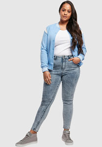 Veste universitaire pour femmes en gros, hiver, col montant, imprimé, coupe-vent et réversible, couleurs personnalisables - Product Image 6