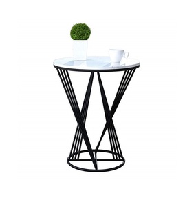 2024 table basse design tendance avec plateau en marbre ensemble de 2 avec coted doré fini avec forme et taille personnalisées utiliser à la maison - Product Image 3