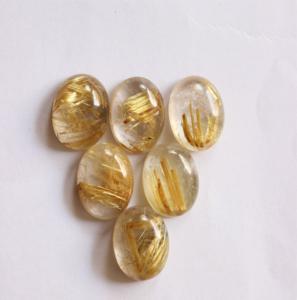 ควอตซ์รูไทล์สีทองธรรมชาติคุณภาพสูง ทรงรี ขนาดปรับแต่งได้ หินหลวม รับรองโดยผู้ตรวจสอบอิสระ สำหรับทำเครื่องประดับ DIY - Product Image 4