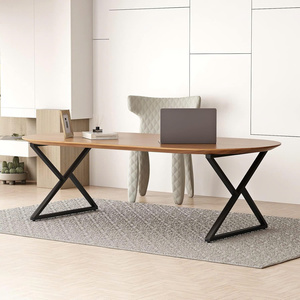 Juego de 2 patas de mesa de metal resistente 28 ''H x 35'' W Marco de escritorio para proyectos de muebles industriales - Product Image 1