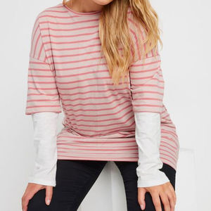 Camisetas de Mujer de Doble Capa Tejidas 100% Algodón de la Mejor Calidad para Verano, Ropa Informal Ecológica y Transpirable - Product Image 1