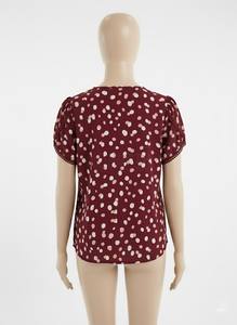 2025 Wholesale Women's Korean Style Organza Office High Quality Tank <b>Top</b> <b>Short</b> Sleeve Regular Fit Blouse Shirt - Product Image 4