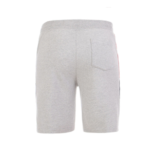 Pantalones Cortos Bermuda de Algodón Gris para Hombre con Diseño de Bloques de Color y Rayas Laterales, Cintura con Cordón, Ropa Deportiva Informal - Product Image 2