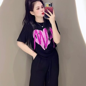 Conjunto de corazón largo para mujer, conjunto de 2 piezas, ropa, precio de fábrica, informal, lavable, embalaje personalizado, fabricante de Vietnam, elástico - Product Image 5