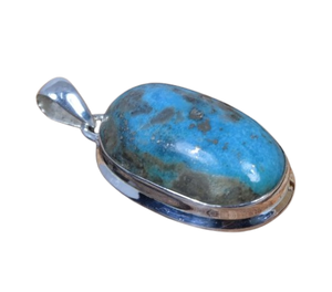 Colgante de turquesa de piedras preciosas al por mayor, colgante de joyería fina de Plata de Ley 925 con sello 925, colgante de plata para mujer, joyería - Product Image 1