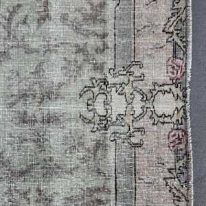 Alfombra Turca de 4.7x7.8 pies, Alfombra Ikat Gris de Lana - Product Image 5