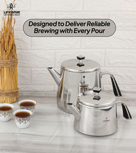 Juego de Tetera de Acero Inoxidable 18/10 de Alta Calidad con Base Compatible con Inducción y Asas Aisladas de Silicona - Product Image 6