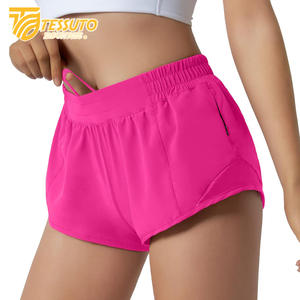 Wholesale Quick Dry Running <b>Short</b> Sport Double Layer Elastic <b>Waist</b> Active Workout Yoga <b>Short</b> Outdoor Cycling <b>Shorts</b> Women - Product Image 2
