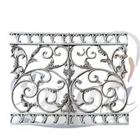 Rampe d'escalier de balcon réglable sans cadre en fonte robuste 52 kg, gris moderne, protection UV, résistante aux intempéries, garantie 5 ans, facile à installer
