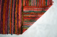 Vente chaude 40 "x 70" Recyclé Chindi Plat Tissage Tapis Pratique Peu Cher pour Prier Décor pour Portes Cuisines Plages