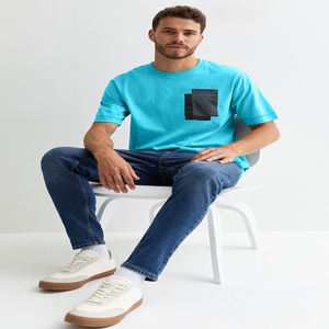 เสื้อยืดคอกลมแขนสั้นสำหรับผู้ชายเสื้อยืดผ้าฝ้าย100% น้ำหนักมากออกแบบได้ตามต้องการฤดูร้อน - Product Image 3