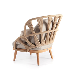 Sillón de Jardín de Madera Estilo Nuevo, Sillón de Patio de Respaldo Alto para Descanso, Sillón de Exterior - Casilda - Product Image 5