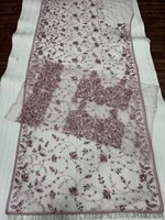 Saree Kain Sutra Georgette Spesial Hari Valentine, Multi Warna, Bordir Payet Multi Warna, Anti Kusut, Dapat Dibalik