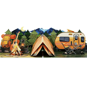 Carte de voeux de feu de camp pop-up 3D faite à la main du Vietnam souvenir de papier de conception personnalisée avec artisanat d'impression offset - Product Image 4