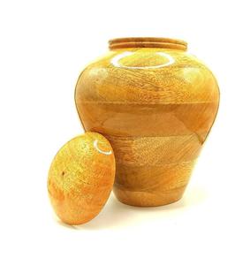 Urne en bois artisanale pour cendres humaines adultes avec sac en velours Crémation pour cendres Décorative-Urnes funéraires pour cendres humaines - Product Image 1