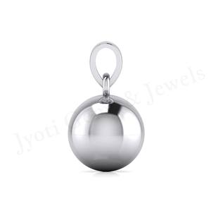 2025 nouveauté Simple élégant solide 925 boule en argent Sterling pendentif à breloque bijoux minimaux avec placage brillant nouveau cadeau de noël - Product Image 4