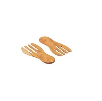 Set Peralatan Sajian Salad Modern Ramah Lingkungan dari Kayu Alami 100% dengan Garpu, Ukuran & Desain Dapat Disesuaikan, Aksesoris Dapur Rumah, Penyimpanan