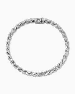 Pulsera de tenis de diamante de moissanita Vintage con estilo de corte redondo, regalo de bodas de moda para mujer, Plata de Ley 925 - Product Image 4