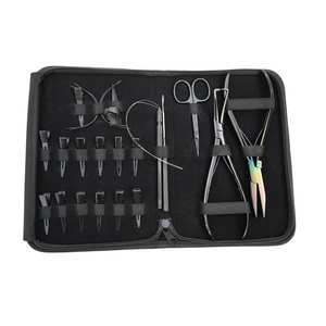 Kit de Herramientas para Extensiones de Cabello con Microperlas, Alicates de Prensado, Gancho de Bucle, Alicates para Abrir Anillos Micro, Agujas Oscilantes, Clip de Anillo para Seccionar - Product Image 5