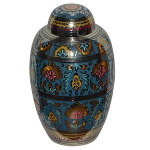 Urnes de crémation en laiton de haute qualité et classiques avec des fournitures funéraires en métal fini autocollant pour les cendres humaines - Product Image 3