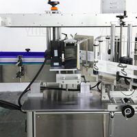 Machine d'étiquetage automatique de bouteilles rondes, imprimante d'étiquettes pour bouteilles en verre et en plastique, machine à autocollants avec fonction d'impression de code de date