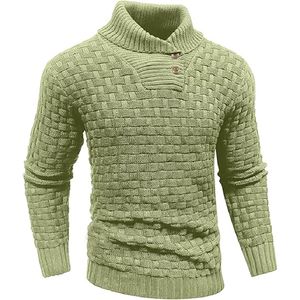 Haute qualité hommes à manches longues hiver chaud tricots haut anti-rides caractéristique polyester pull - Product Image 1