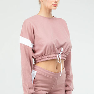 Sweat-shirt court élégant pour femmes Sweat à capuche léger pour la salle de sport et le confort quotidien Pullover Slim-Cut Sweatshirts pour Athleisure - Product Image 4