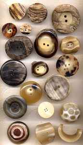 ปุ่มแตรวัวควาย ปุ่มแตรสีขาว ปุ่มตัดเย็บเสื้อผ้าแตรควายสีน้ําตาล - Product Image 5