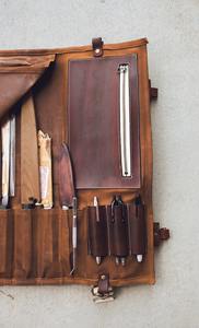 Sac de rangement pour couteaux de chef en toile de cuir de qualité supérieure pour la cuisine professionnelle LCKR-0007 - Product Image 2