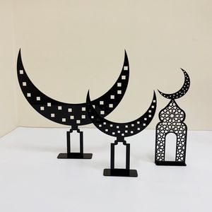 ของตกแต่งกลางโต๊ะรูปโลหะสลักข้อความรอมฎอน คารีม สำหรับบ้านที่ชื่นชอบการตกแต่งด้วยงานศิลปะการประดิษฐ์ตัวอักษรแบบทางจิตวิญญาณ - Product Image 2