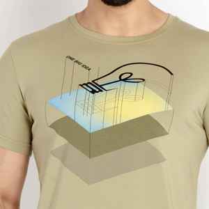Camiseta de Hombre 100% Algodón, Diseño Personalizado Único, Patrón Sólido, Corte Regular, Secado Rápido, Tallas Grandes, Estilo Formal, Superventas - Product Image 3