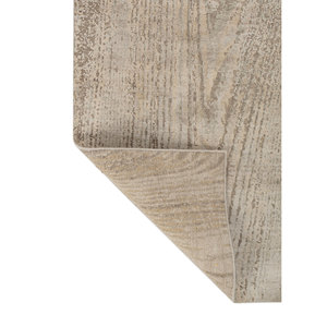 พรมขนสัตว์ผสมไหมถักมือสีเบจน้ำตาลลายเอนโทรปี สำหรับห้องนั่งเล่น พรมปูพื้นรูปทรงสี่เหลี่ยมผืนผ้าสำหรับบ้านและทางเดิน - Product Image 5