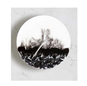 Reloj de pared de resina epoxi para decoración del hogar, moderno reloj de pared de color blanco y negro, decoración de granja a precio barato - Product Image 1