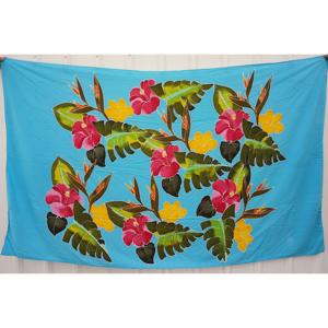 Sarongs hawaïens peints à la main en rayonne de qualité supérieure, paréo, vente en gros personnalisée, vêtements de plage, couverture, îles du Pacifique, HPGU051-02-200 - Product Image 1