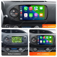 MEKEDE lecteur radio de navigation de voiture Android prise en charge stéréo automatique dvr WIFI FM pour Toyota Yaris Vios 2012 2013 2017 noir