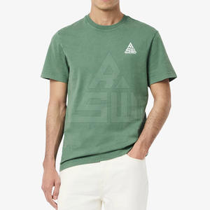 T-shirts personnalisés pour hommes en polyester/coton respirant, écologiques, à séchage rapide, vente en gros de haute qualité 2025 - Product Image 1