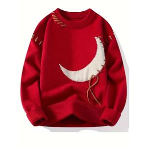 Pull Homme Décontracté Coupe Ample Ourlet Asymétrique Décontracté Poignets Côtelés Coton Doux Causal Smart Pullover - Product Image 4