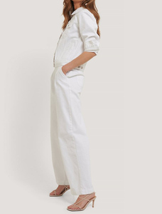 Otoño moda mujer chaqueta de mezclilla de manga larga suelta botón perlas solapa corta salvaje Casual novia boda chaqueta de mezclilla - Product Image 3